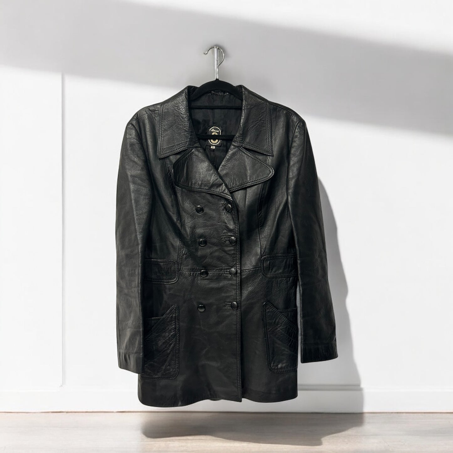 Vintage black leather jacket