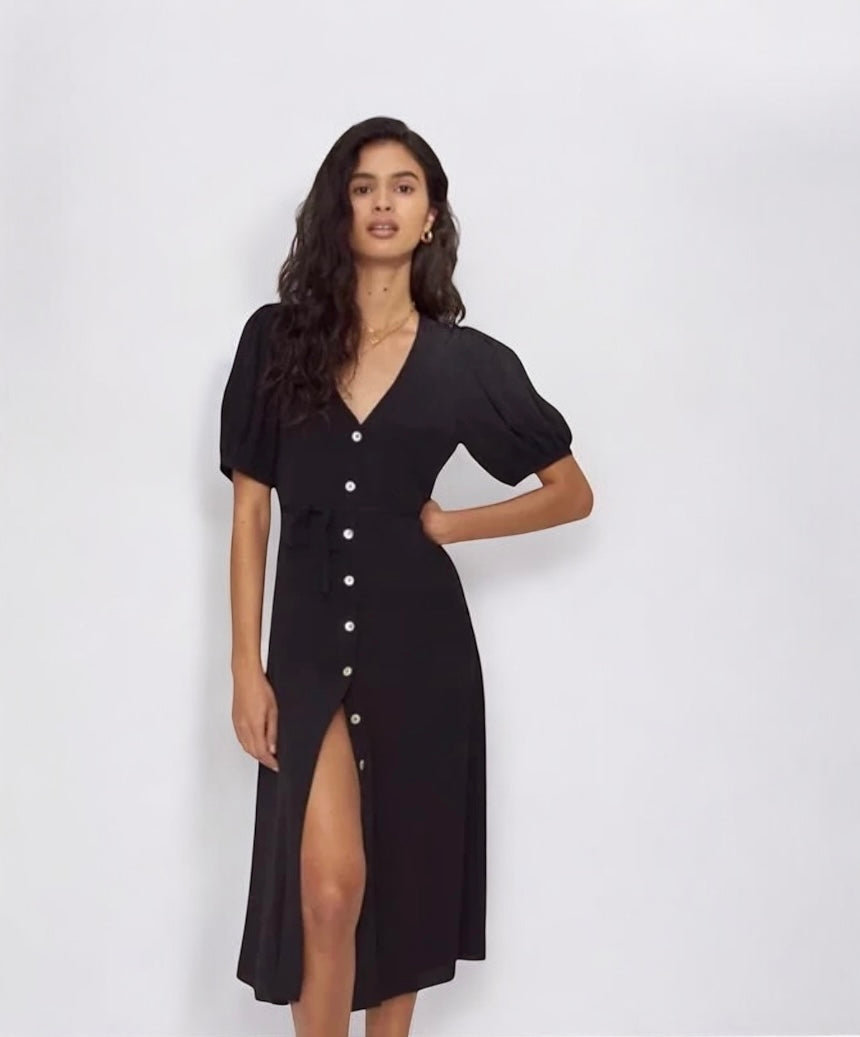 Wilfred Classic Black Midi Dress