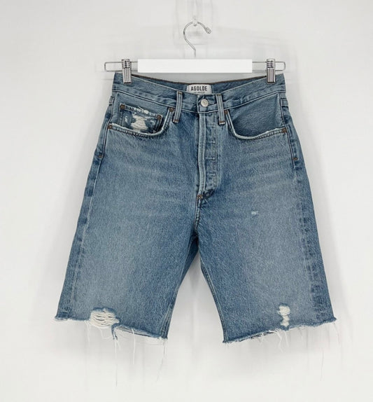 AGOLDE 90s Cut Off Denim Bermuda Shorts