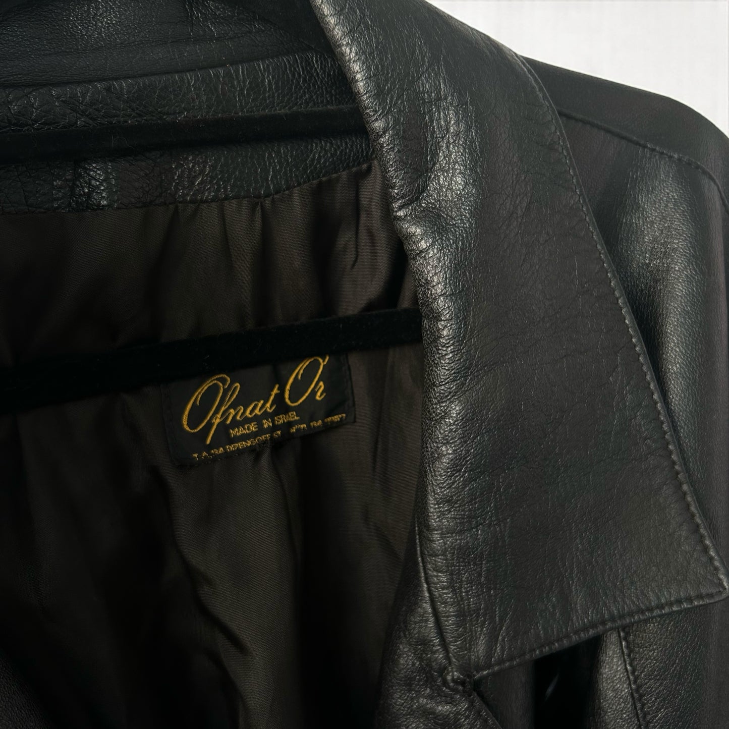 Vintage Ofnat Or Leather Trench Coat