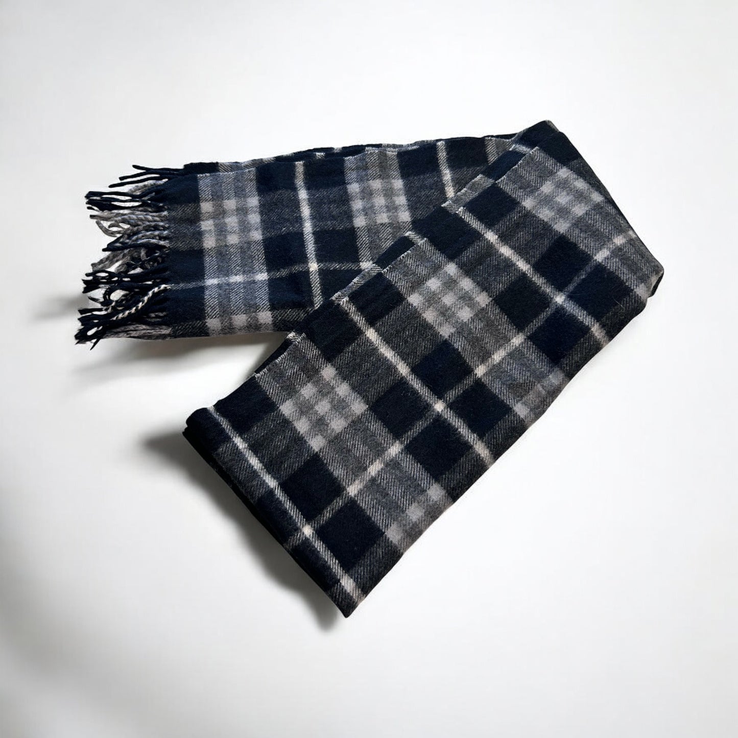 Vintage Burberry Checked Cashmere Scarf