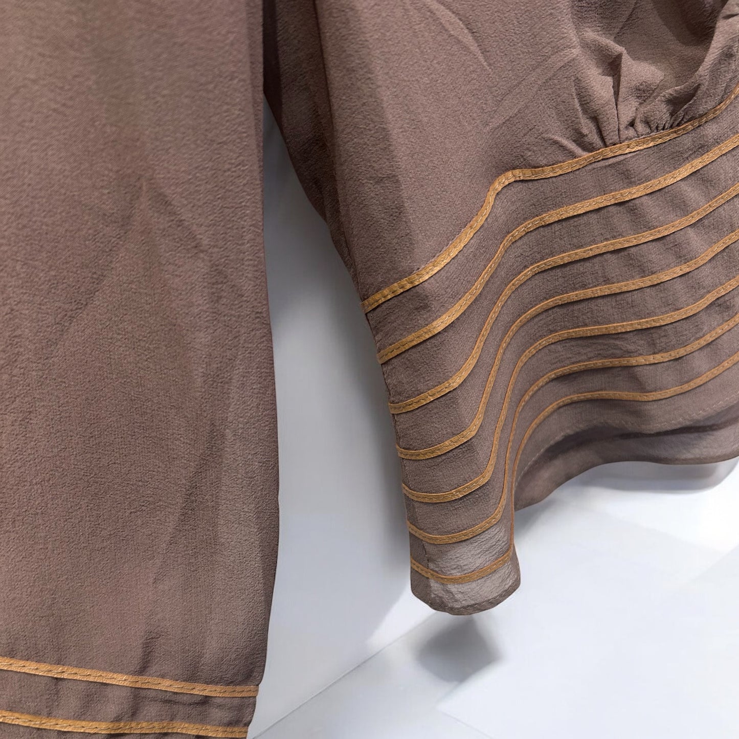 Silk Blouse with Leather Details from the Gosha Line by Vero Moda