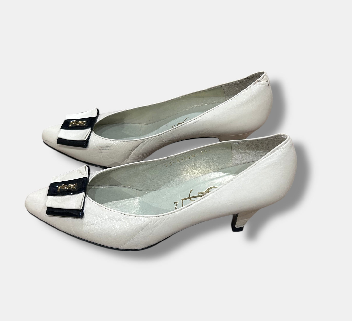 Vintage Yves Saint Laurent White Leather Shoes | Late 90s| Tom Ford Era