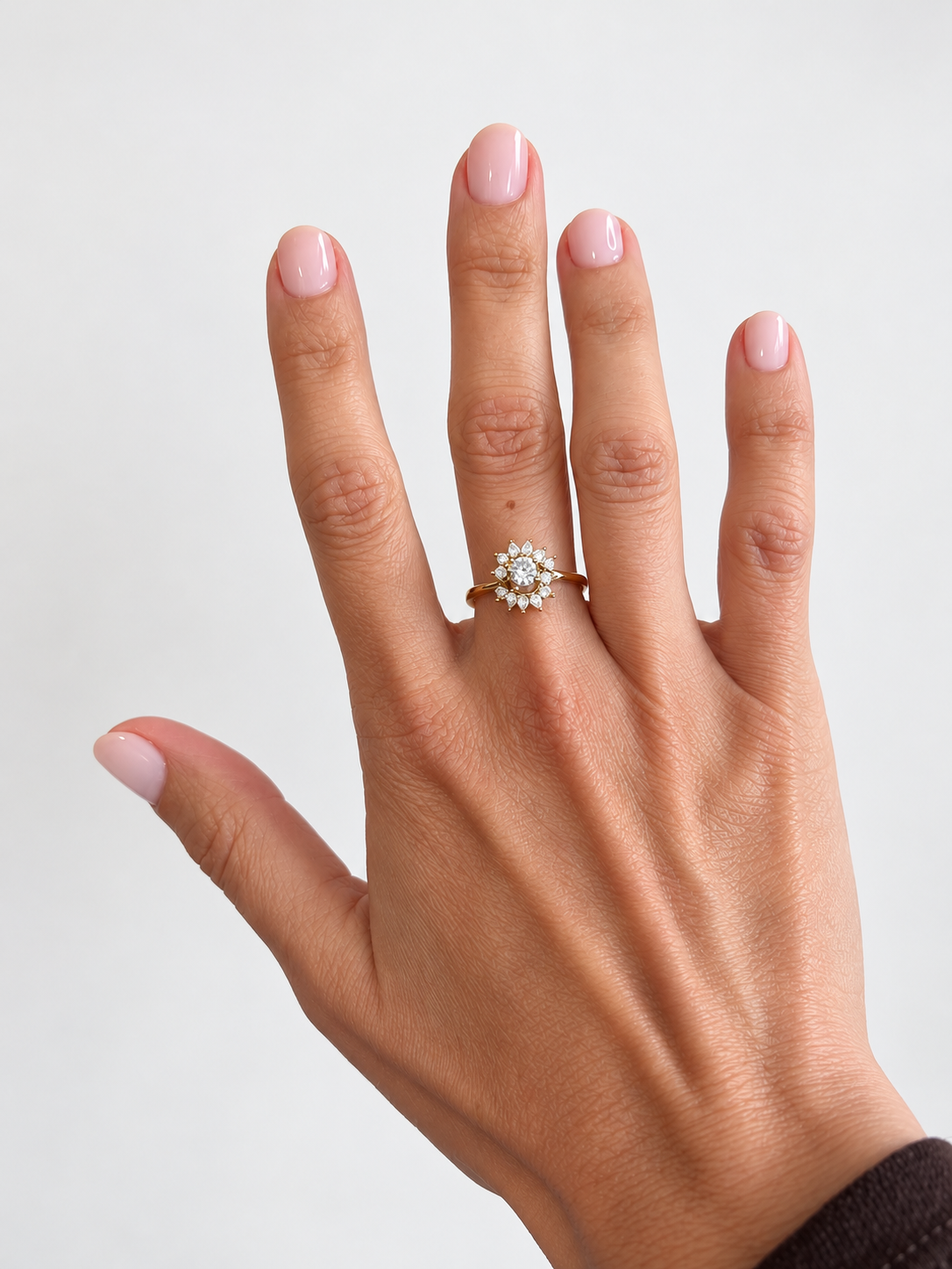 Vintage Gold-Plated Floral Cluster Ring | 1990s