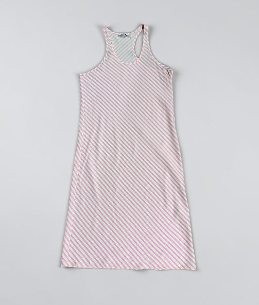 Alexander Wang Pink Striped Racerback Midi Dress