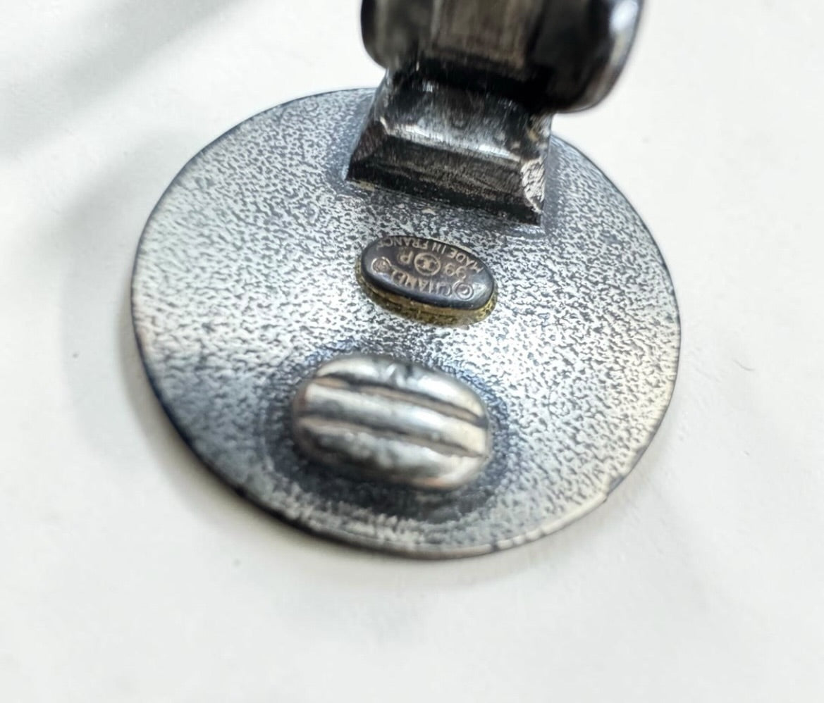 Vintage Chanel Silver-Tone Clip-On Earrings | Spring 1999