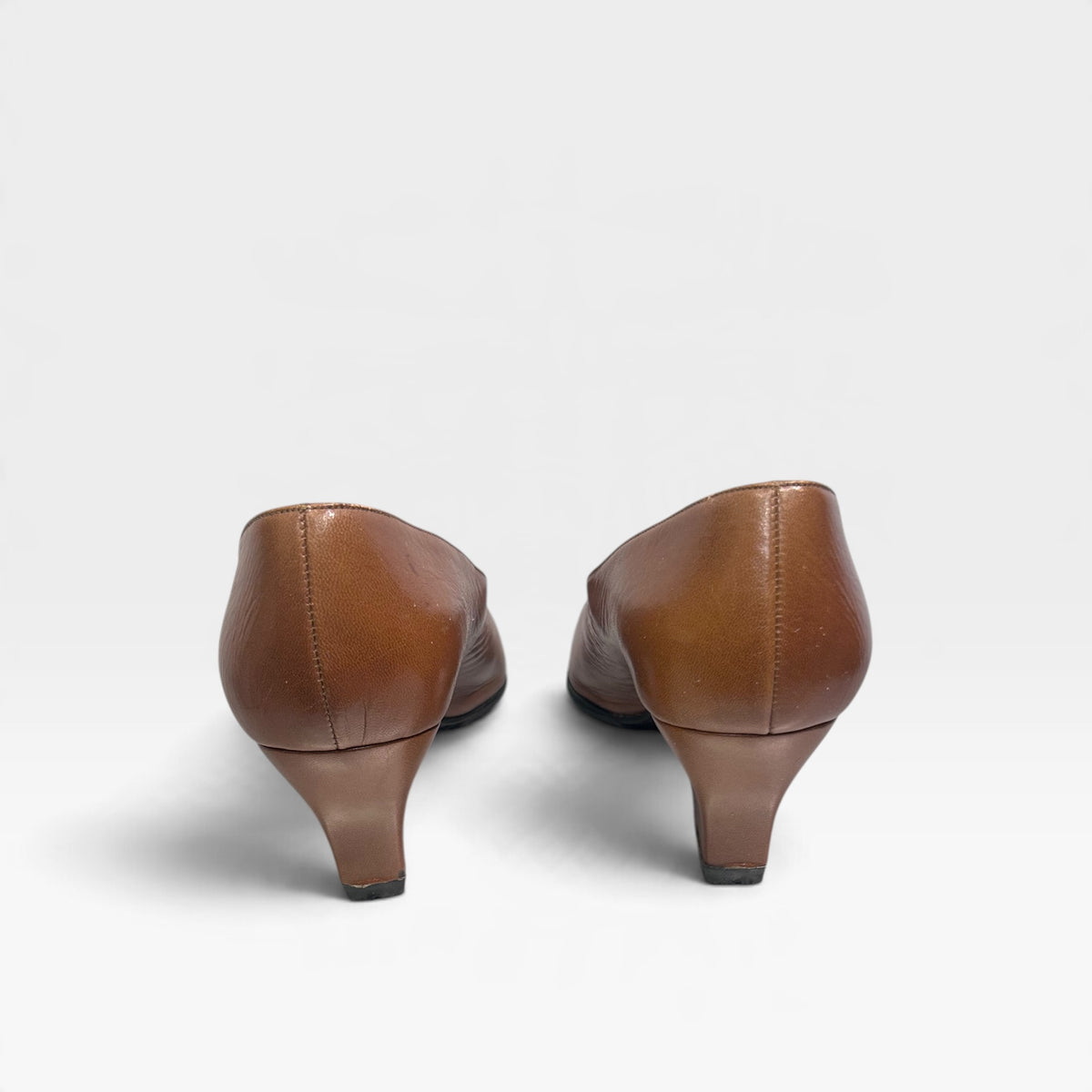 Vintage Chanel Brown & Black Leather Pumps | 1990s