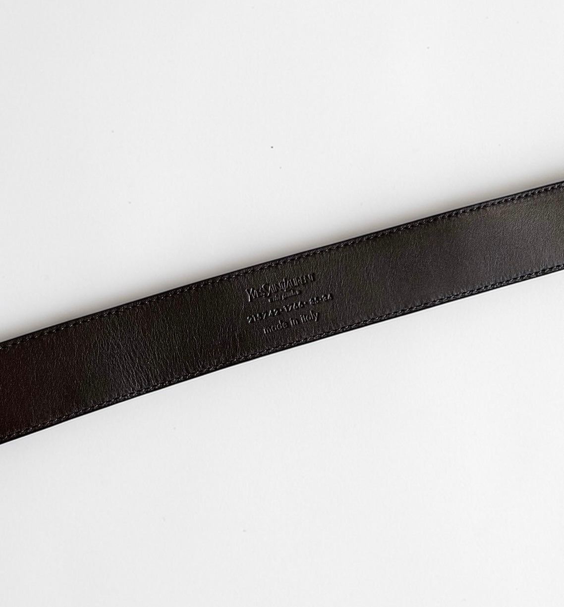 Vintage YSL Rive Gauche Oval Buckle Leather Belt – Gianfranco Ferré Era