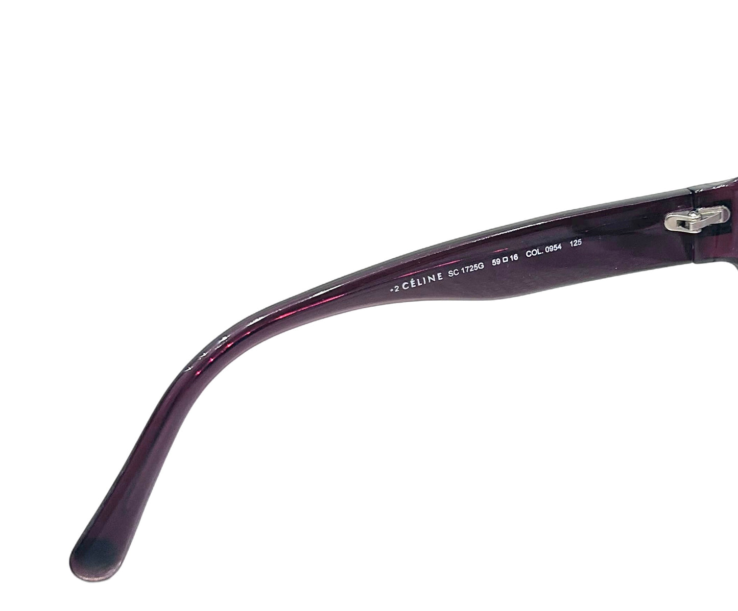 Vintage CELINE Oversized Burgundy Gradient Sunglasses |Y2K