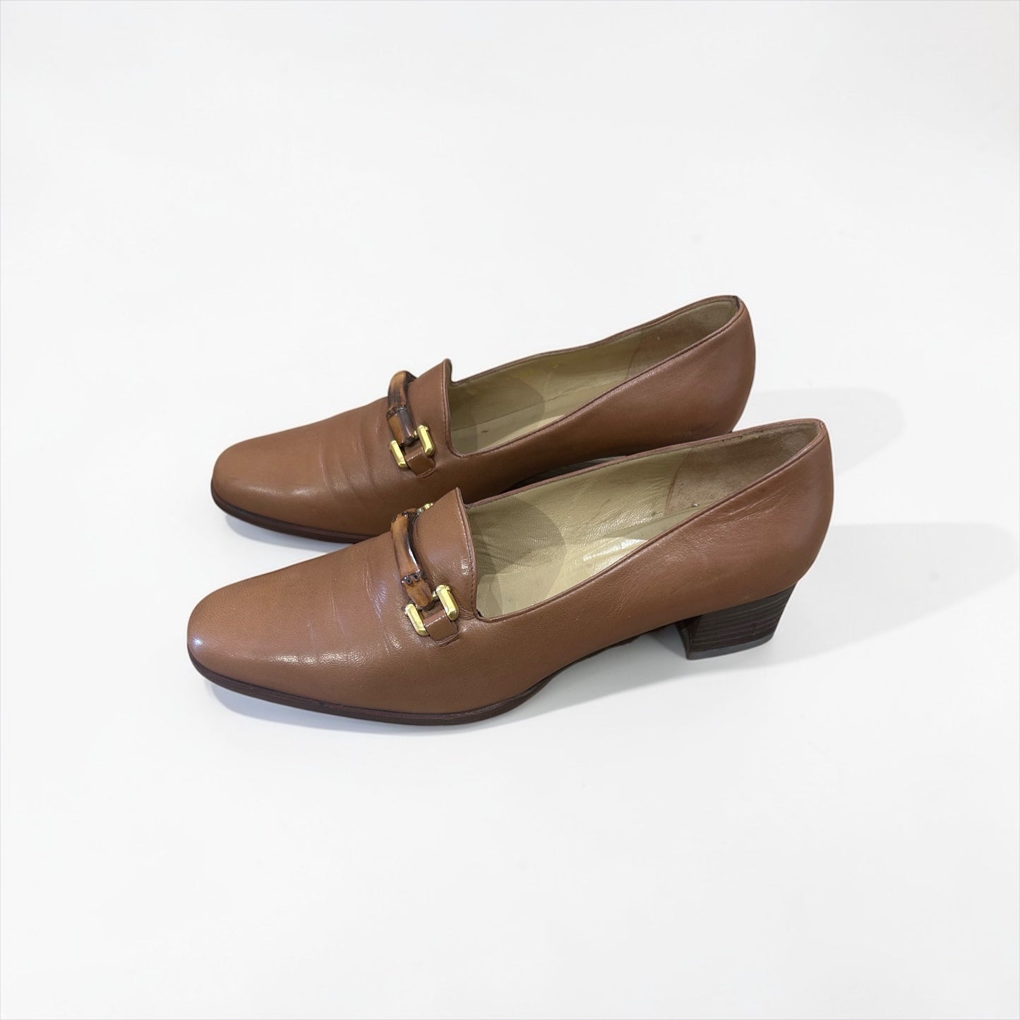 Vintage Gucci Bamboo Loafer Heels | Late 90s - Early 2000s