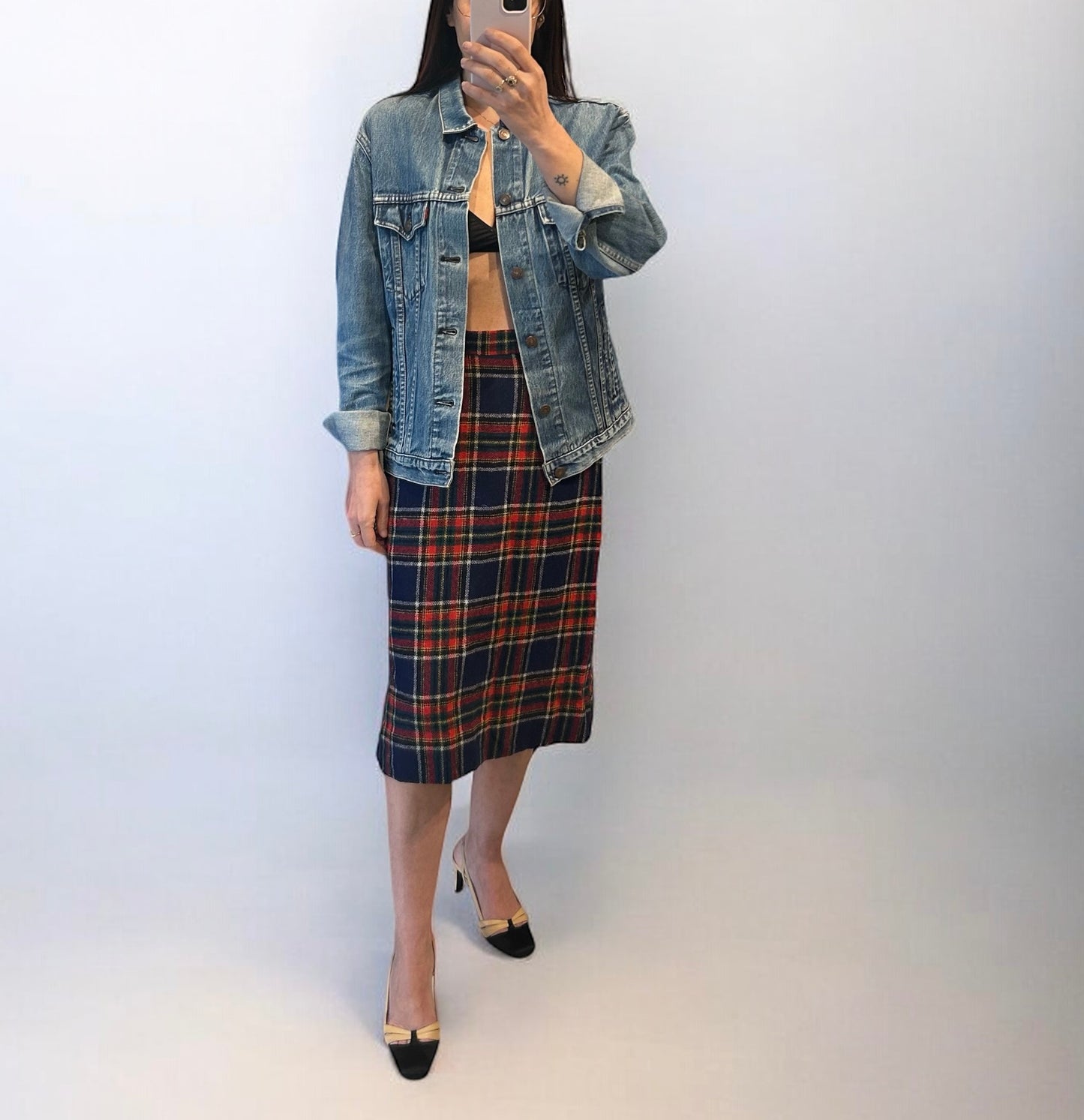 Vintage Wool Pencil Skirt