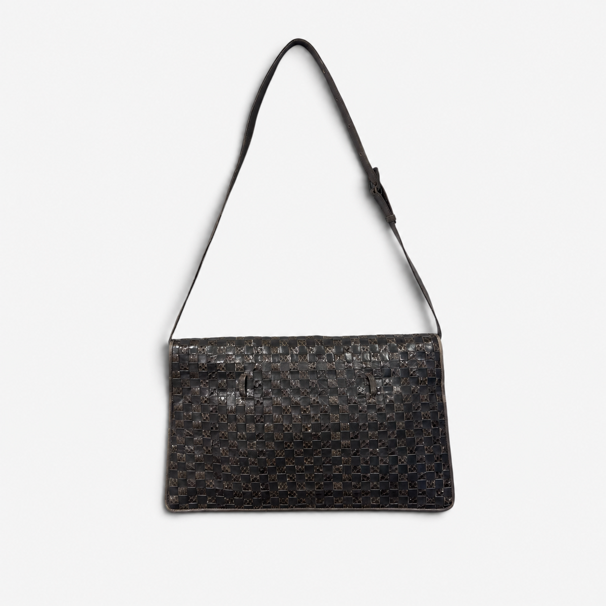 Vintage Fendi Woven Leather Shoulder Bag | Late 1980s