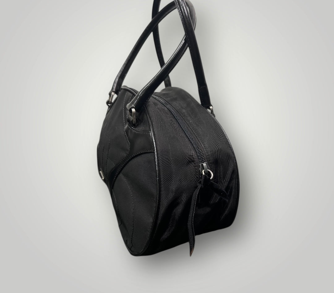 Prada Black Bowling Bag, Early 2000s