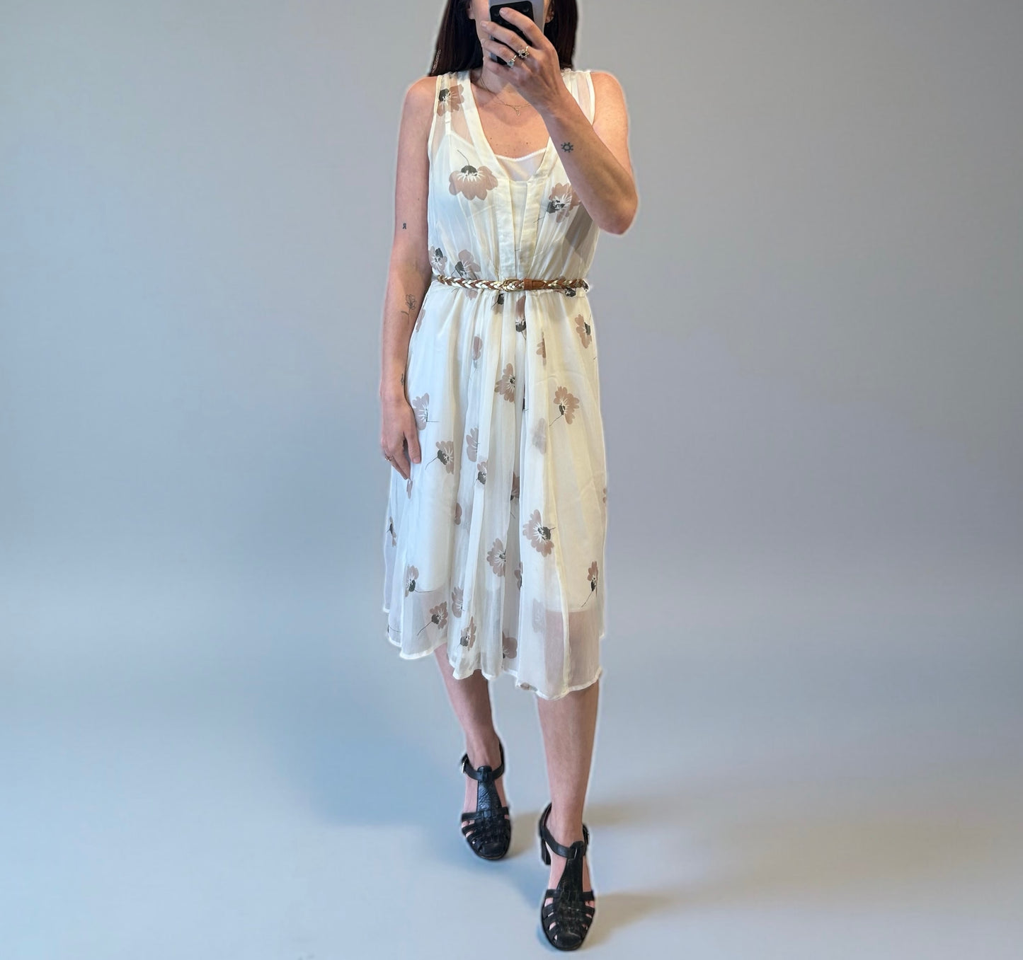 Noa Noa Sheer Floral Dress