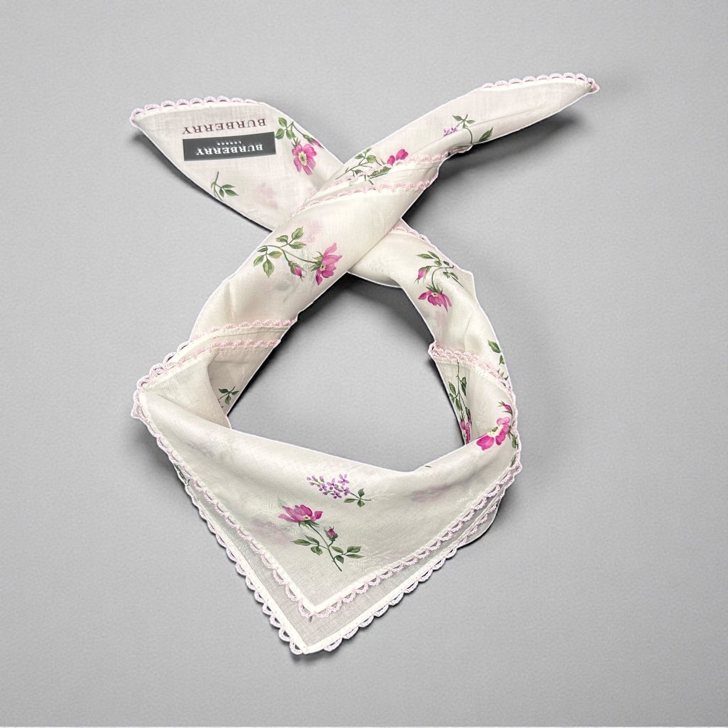Burberry Floral Cotton Handkerchief