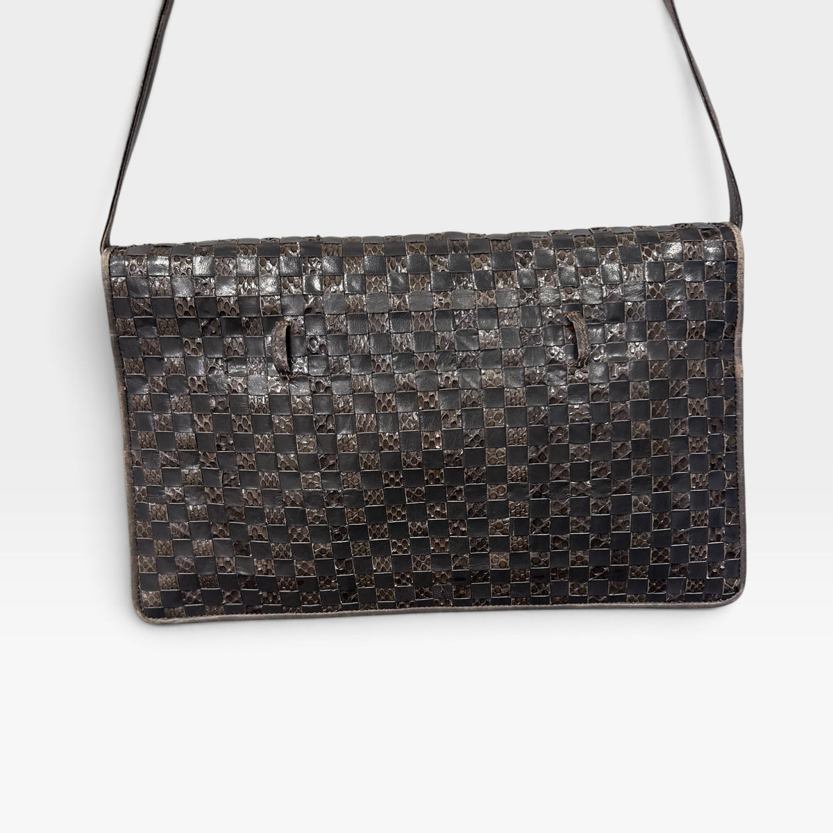 Vintage Fendi Woven Leather Shoulder Bag | Late 1980s