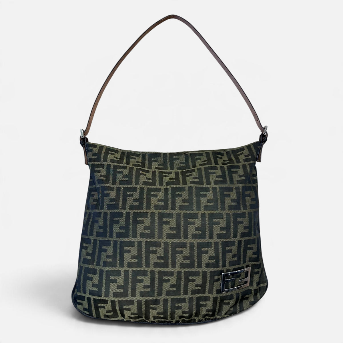 Vintage Fendi Zucca Shoulder Bag | Early 2000s