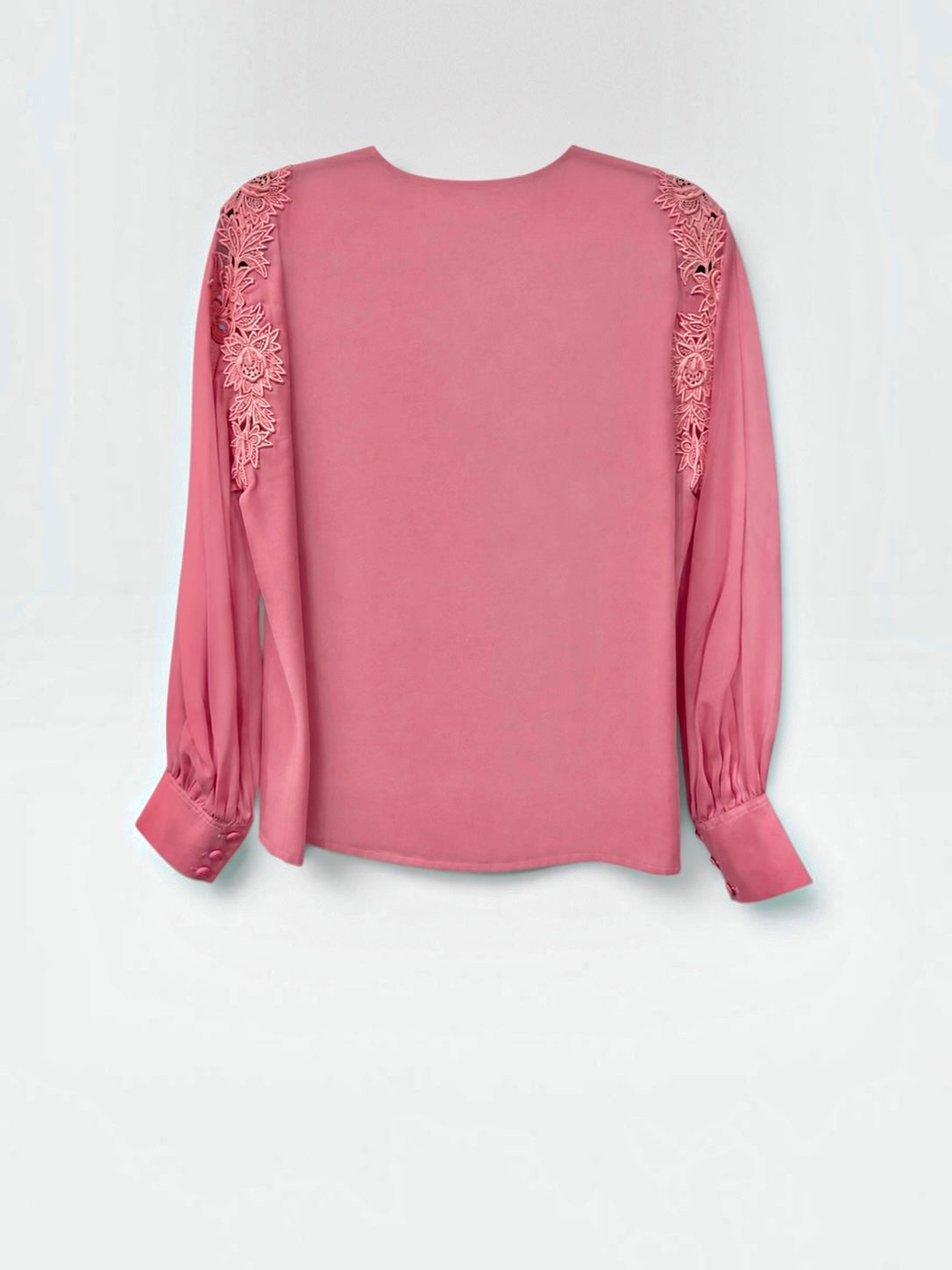 Vintage Christian Dior Pink Cotton Lace Blouse| 2004