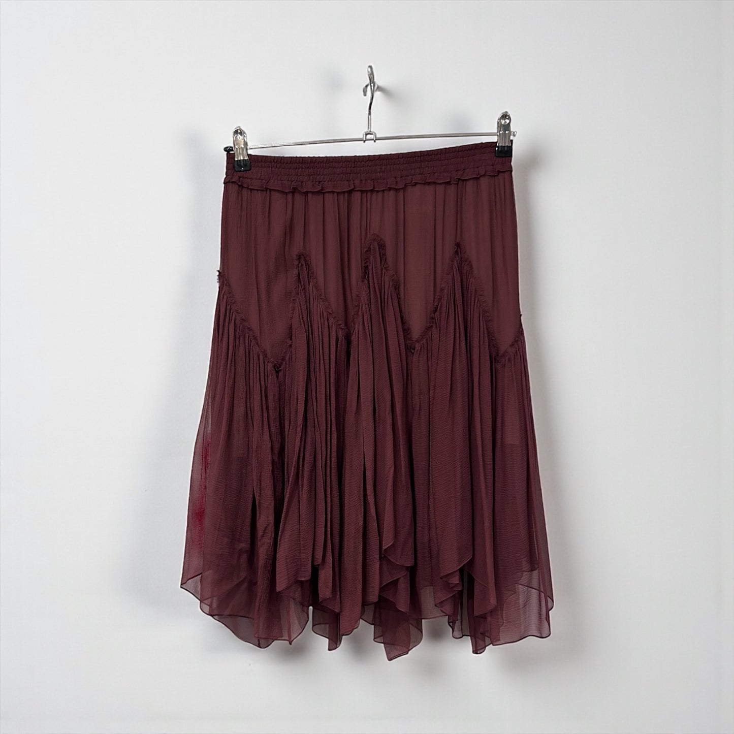 Chloé Silk Plum Bohemian Crinkled Skirt| Early 2000’s