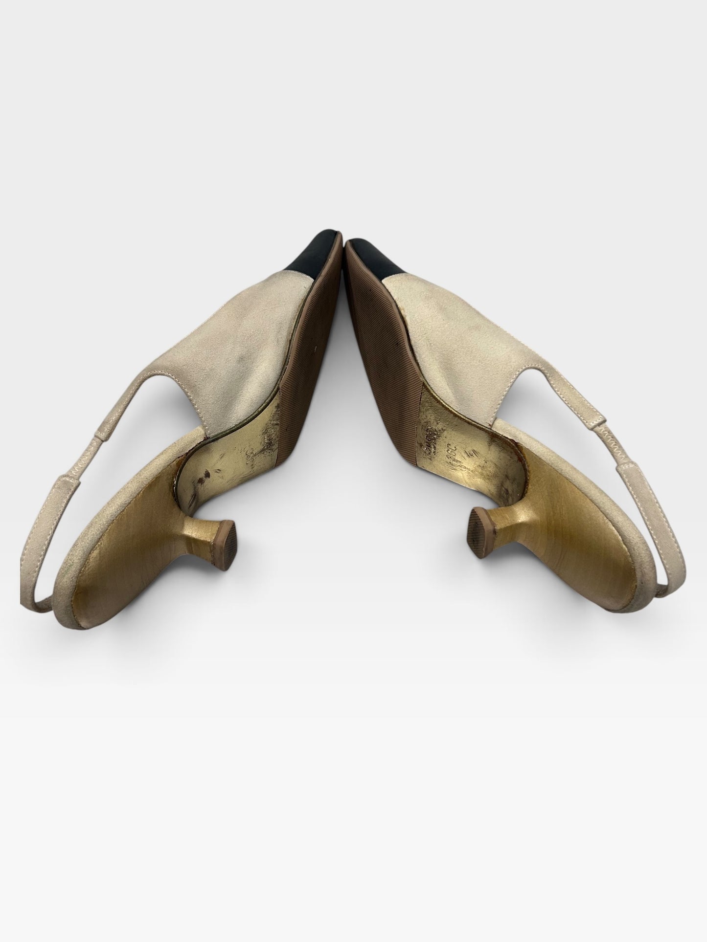 Vintage Gucci Snake Head Slingback Kitten Heels | Late 1990s