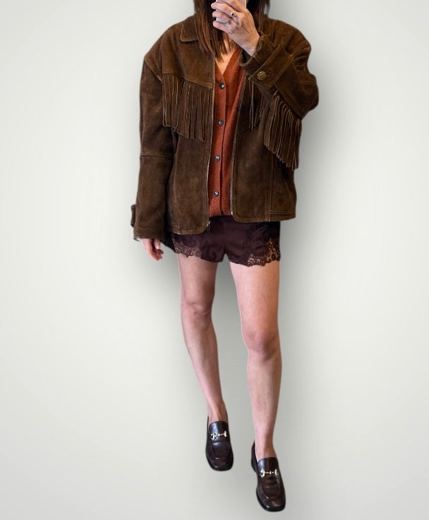 Vintage Suede Fringe Jacket