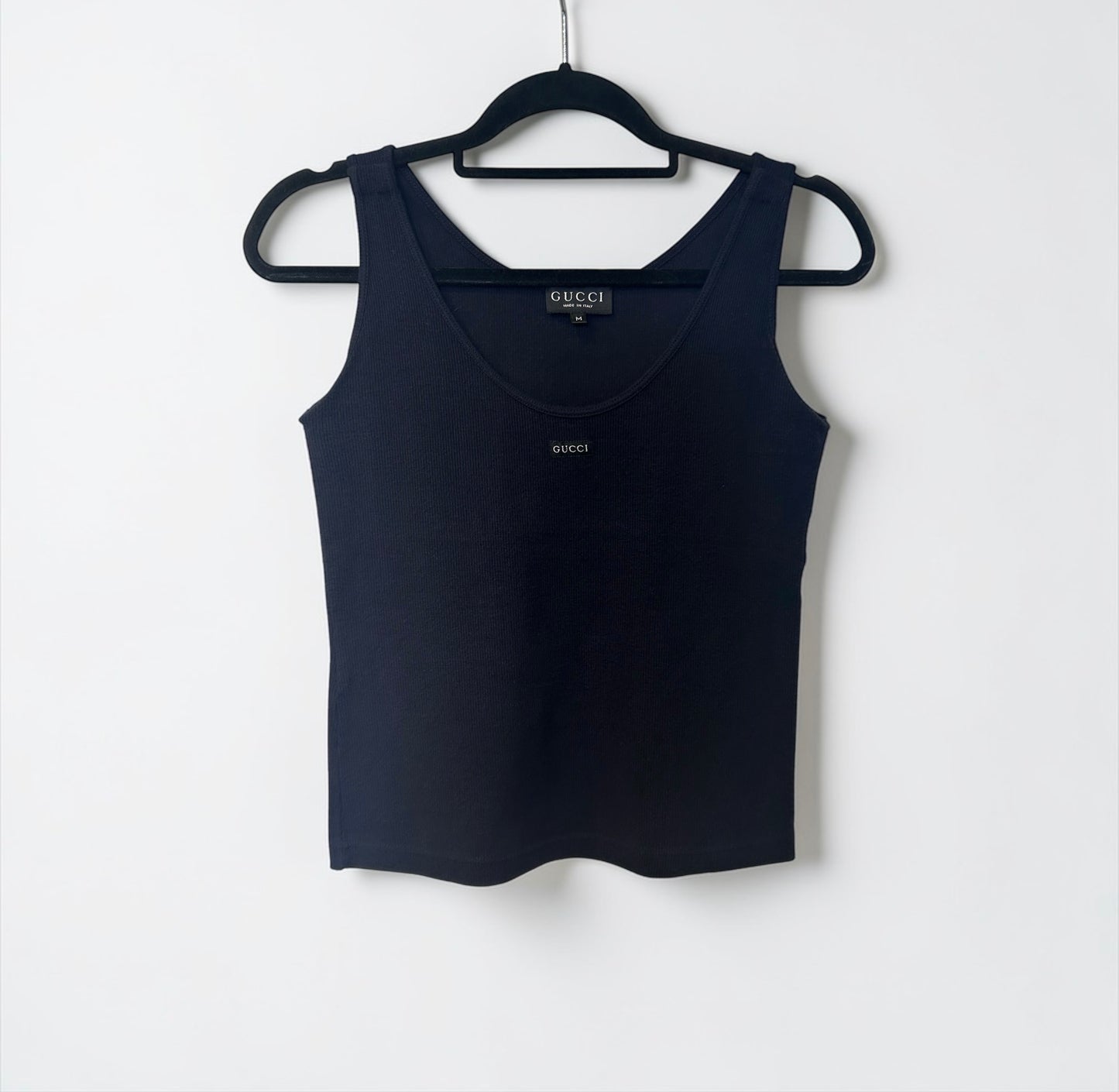 Vintage Gucci Ribbed Cotton Tank Top| 90’s|Tom Ford Era