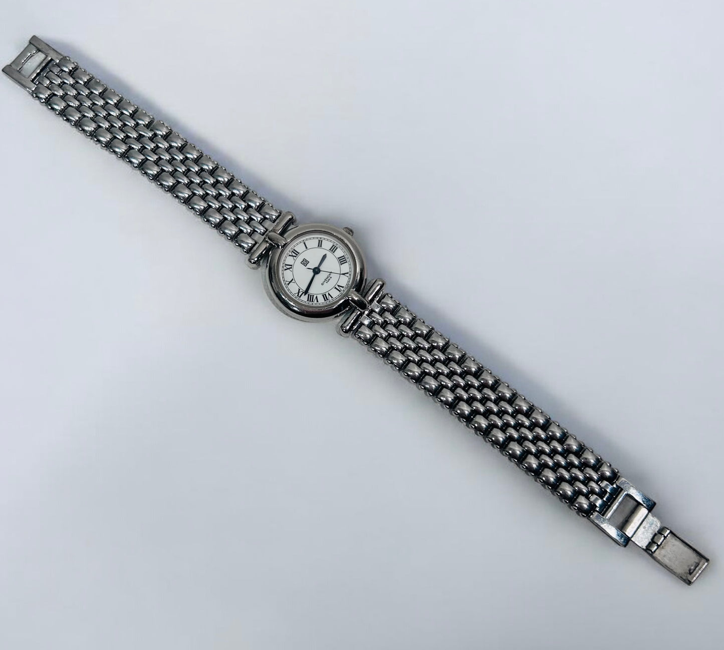 Vintage Givenchy Quartz Watch with Silver Bracelet – 1990s