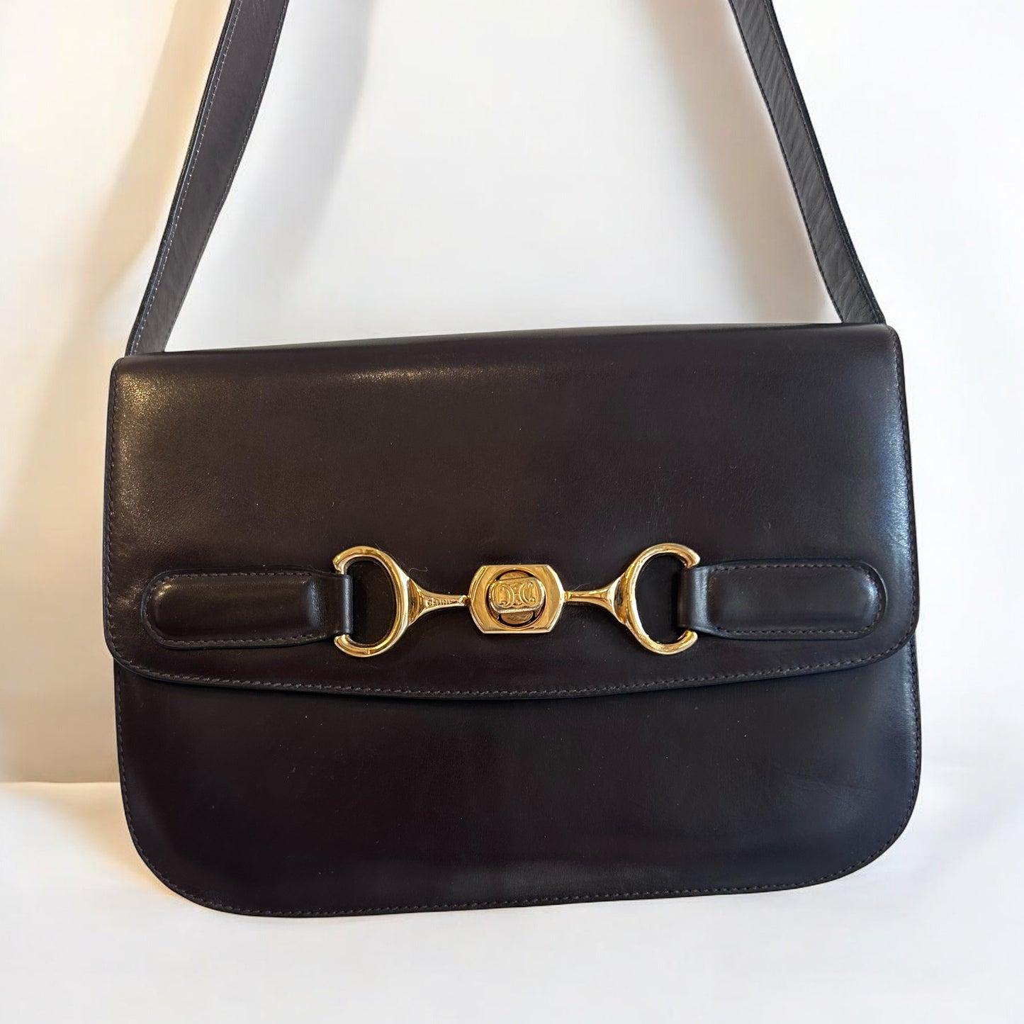 Vintage Celine Chocolate Brown Shoulder Bag – 1990s