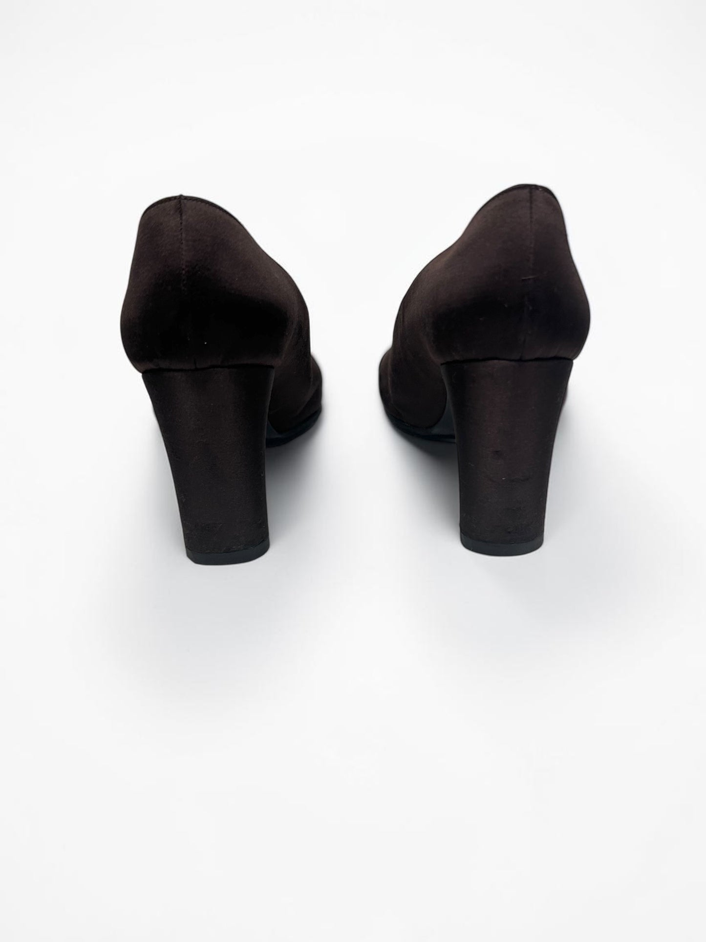 Vintage Chanel Satin Pumps|Late 1990s