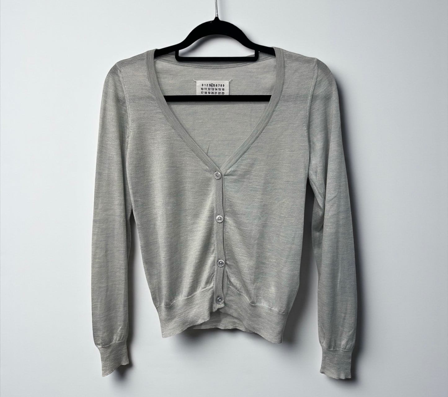 Maison Margiela Light Grey Cashmere-Silk Cardigan, Early 2000’s