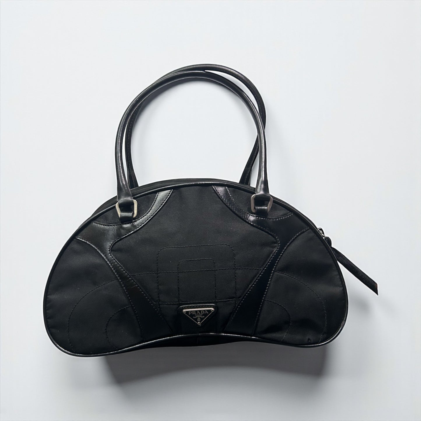 Prada Black Bowling Bag, Early 2000s