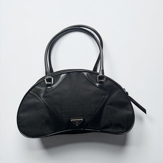 Prada Black Bowling Bag, Early 2000s