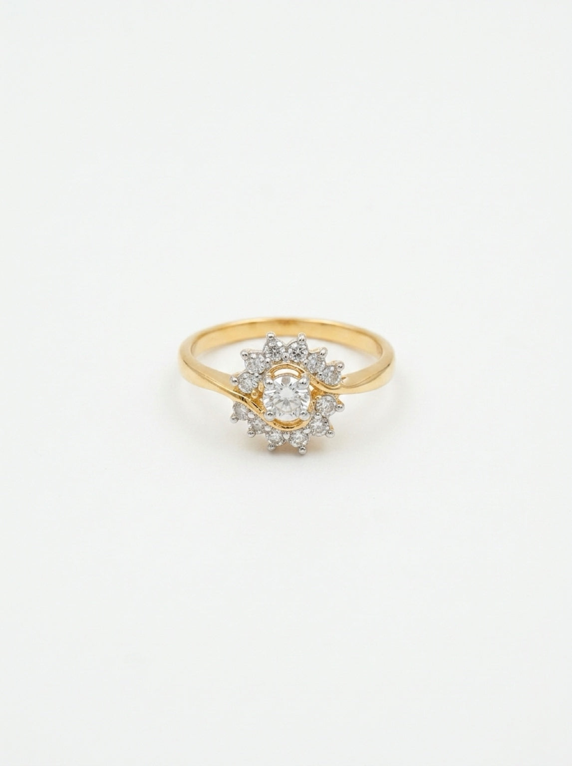 Vintage Gold-Plated Floral Cluster Ring | 1990s