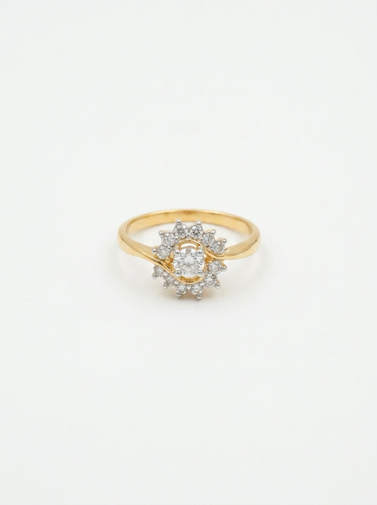 Vintage Gold-Plated Floral Cluster Ring | 1990s