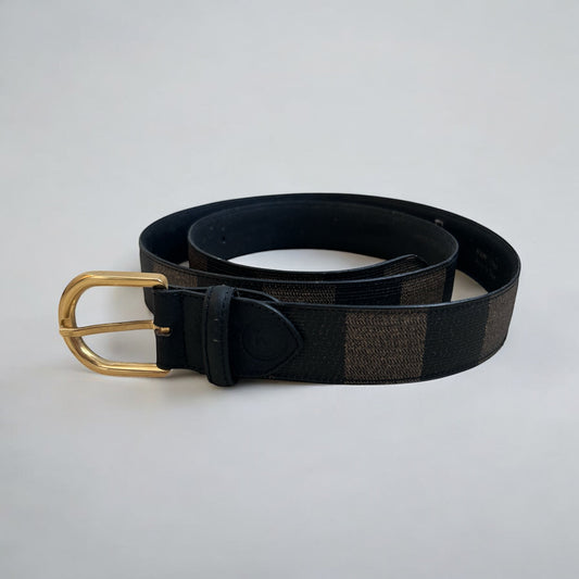 Fendi Zucca Leather Belt |Early 2000s