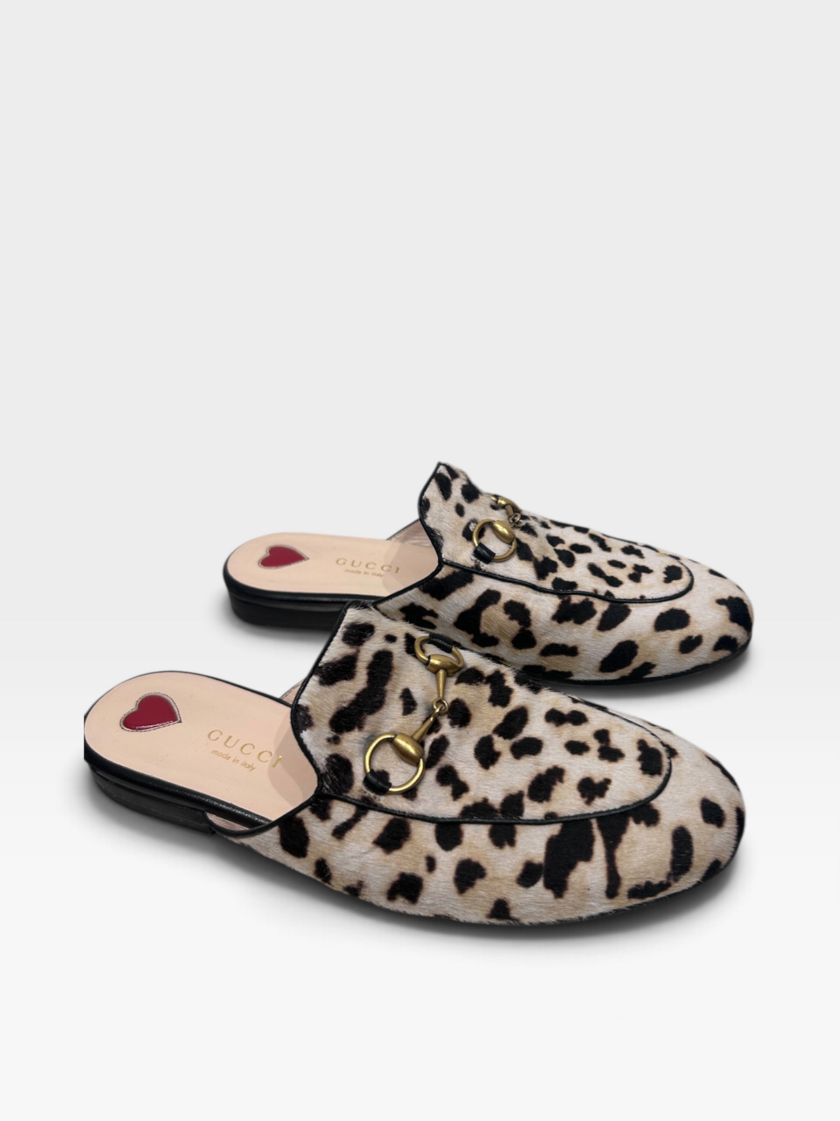 Gucci Leopard Print Horsebit Mule Loafers