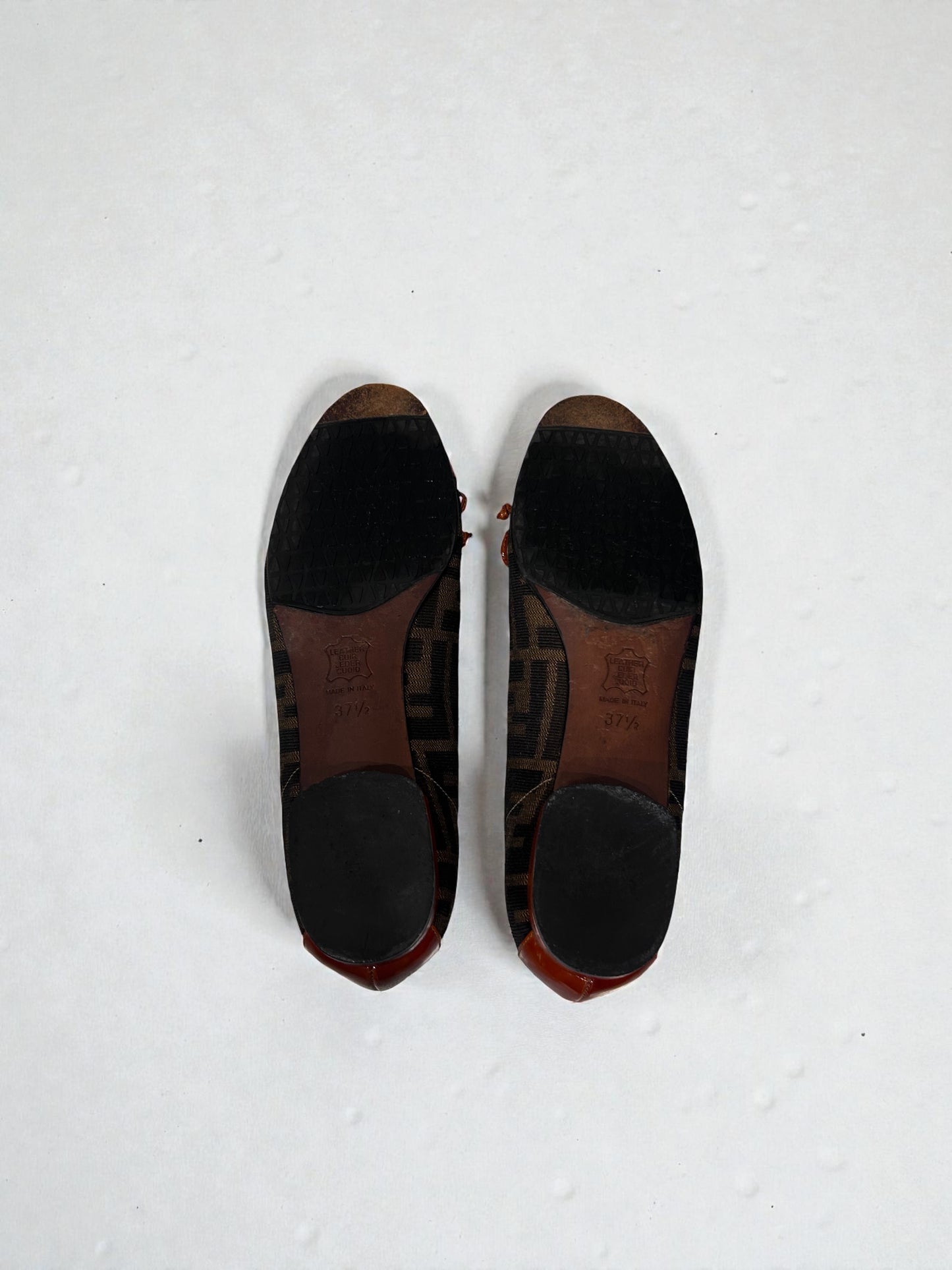 Vintage Fendi Zucca Ballet Flats| Early 2000s