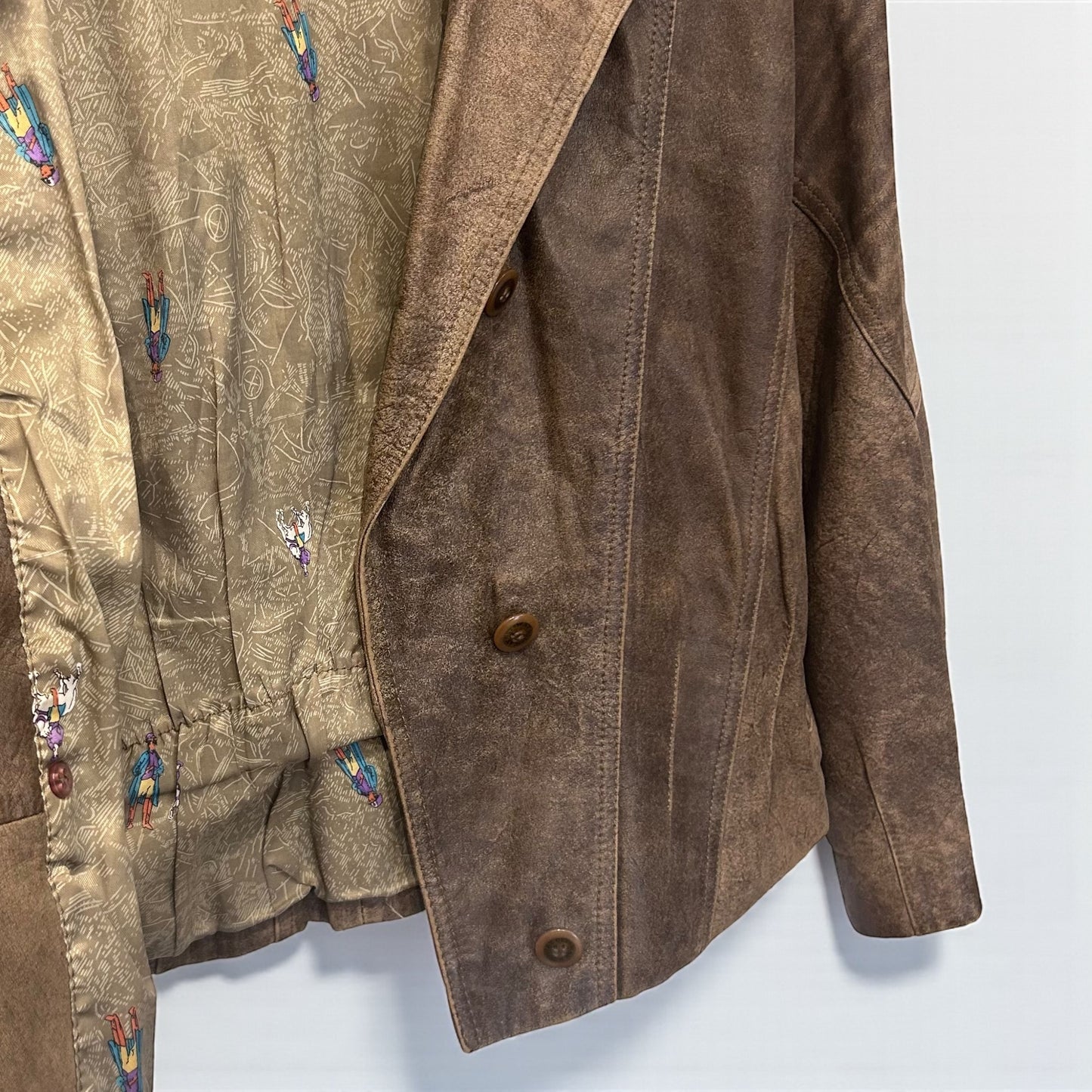 Vintage Brown Distressed Leather Jacket