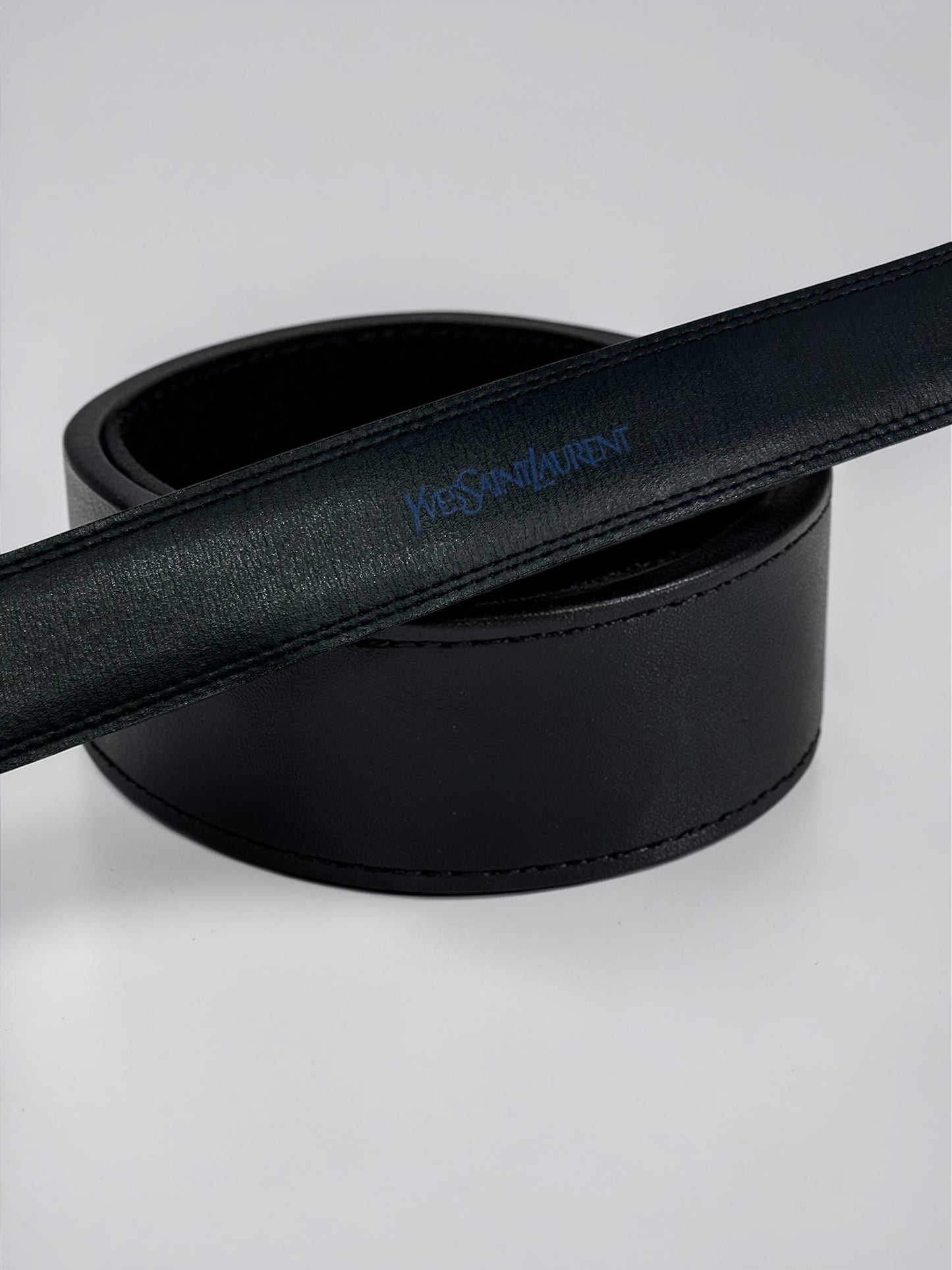 Yves Saint Laurent Black Leather Belt | Early 2000s ,Tom Ford Era