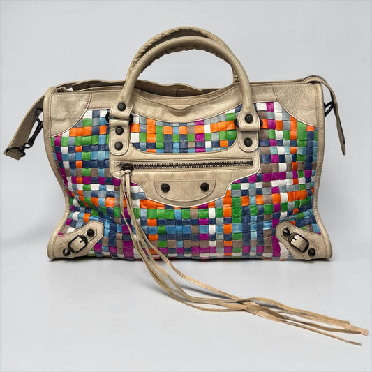 Balenciaga Limited Edition Motocross Woven Classic City Bag|circa 2011