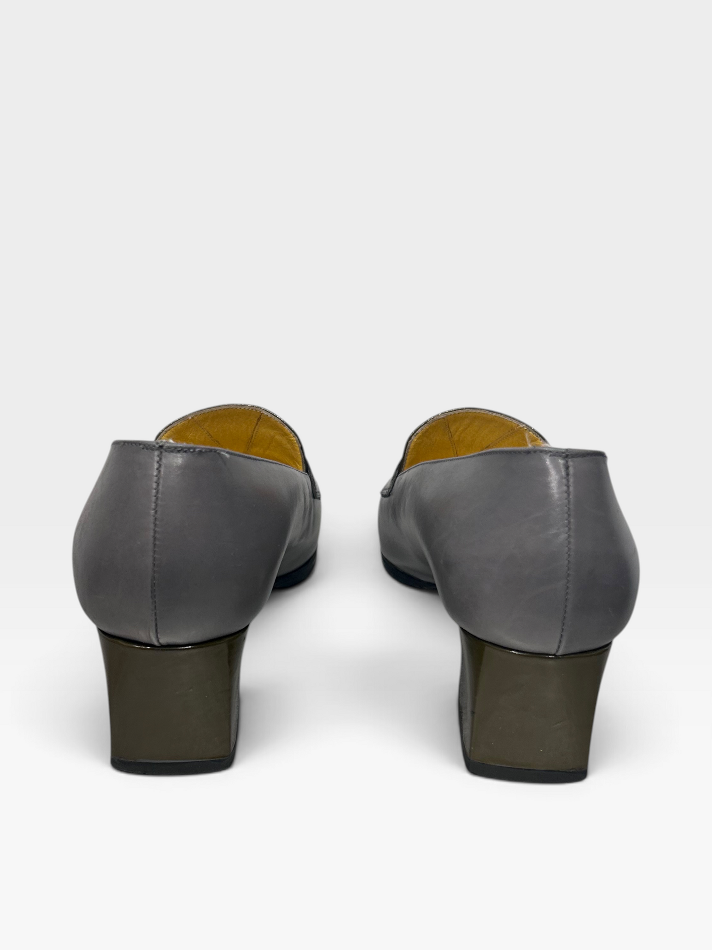 Vintage Fendi FF Heeled Loafers|Early 1990s