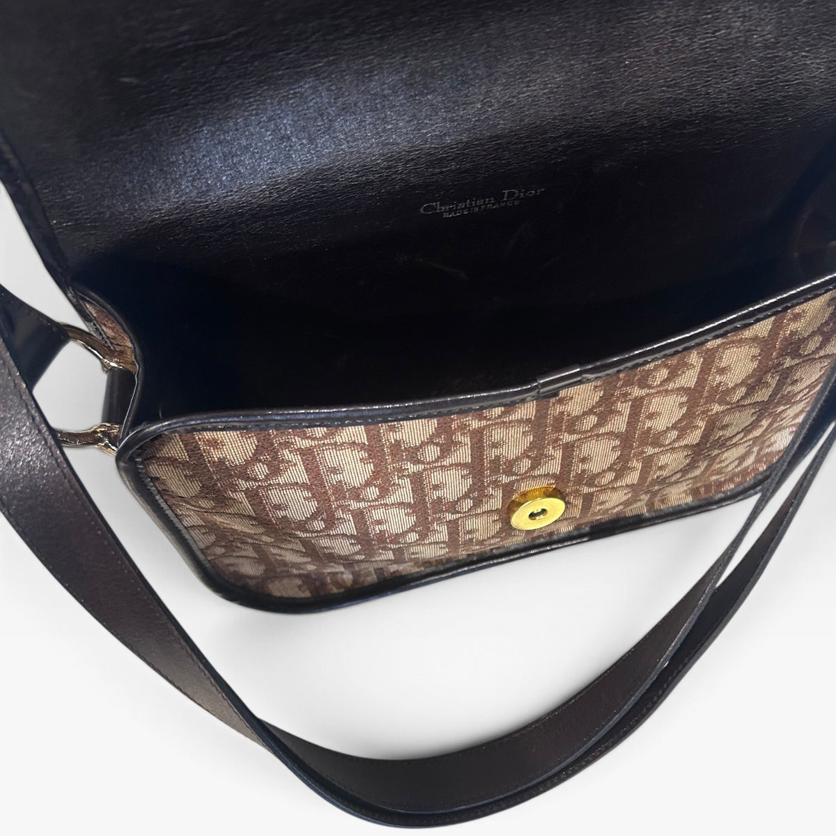 Vintage Christian Dior Oblique Shoulder Bag | Late 1970s-Early 1980s