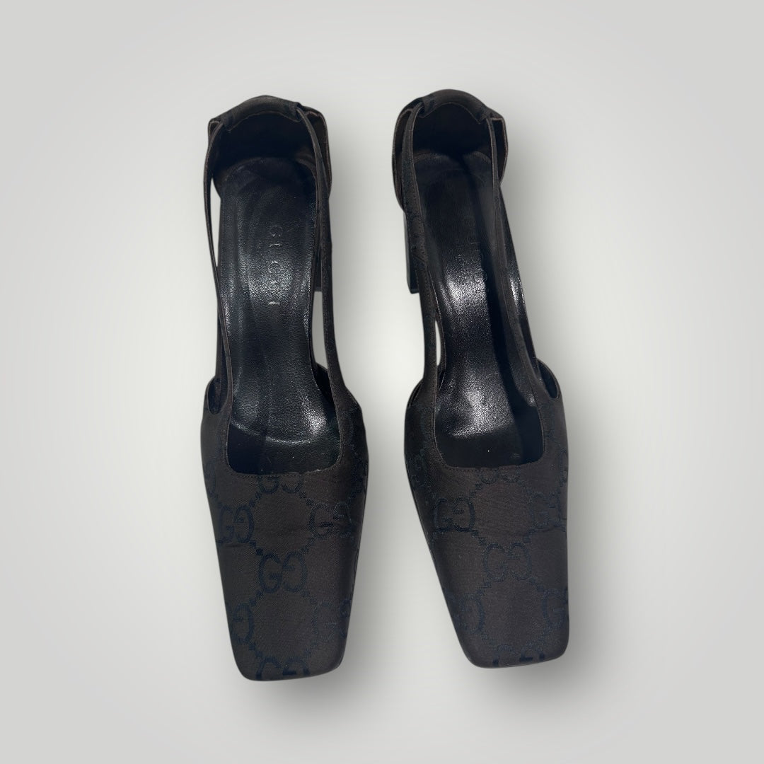 Vintage Gucci Jacquard Slingback Heels – Tom Ford Era