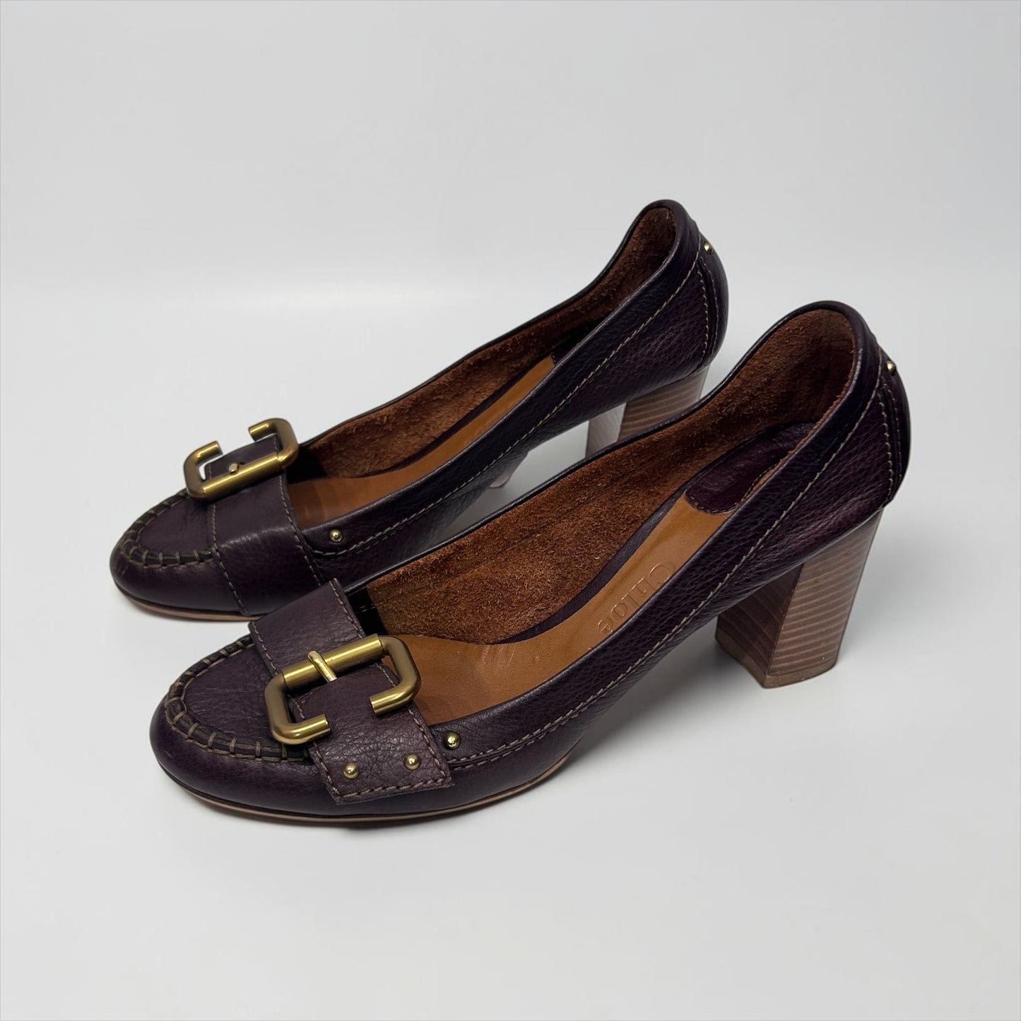 Vintage Chloé Leather Heels |Early 2000s ,Phoebe Philo Era