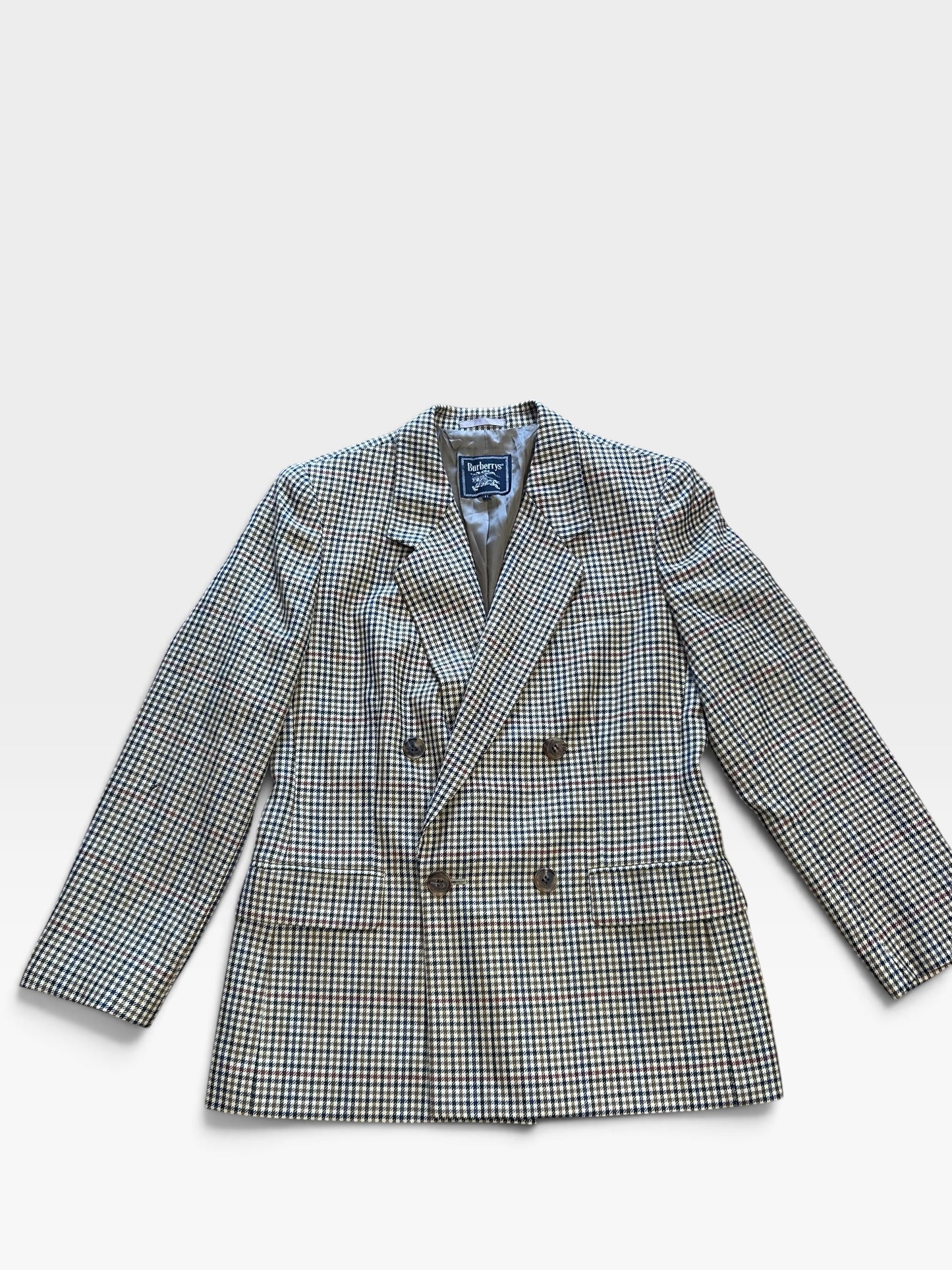 Vintage Burberrys Double-Breasted Check Blazer|1990s