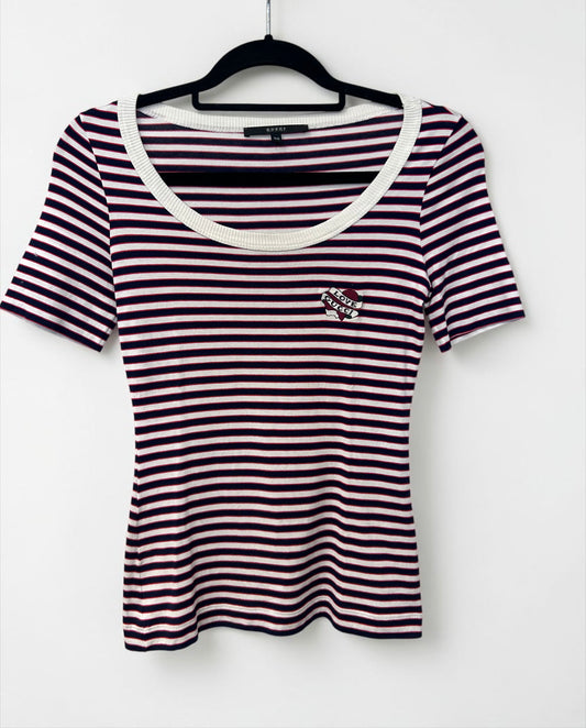 Gucci Embroidered Striped Cotton Top| 2008