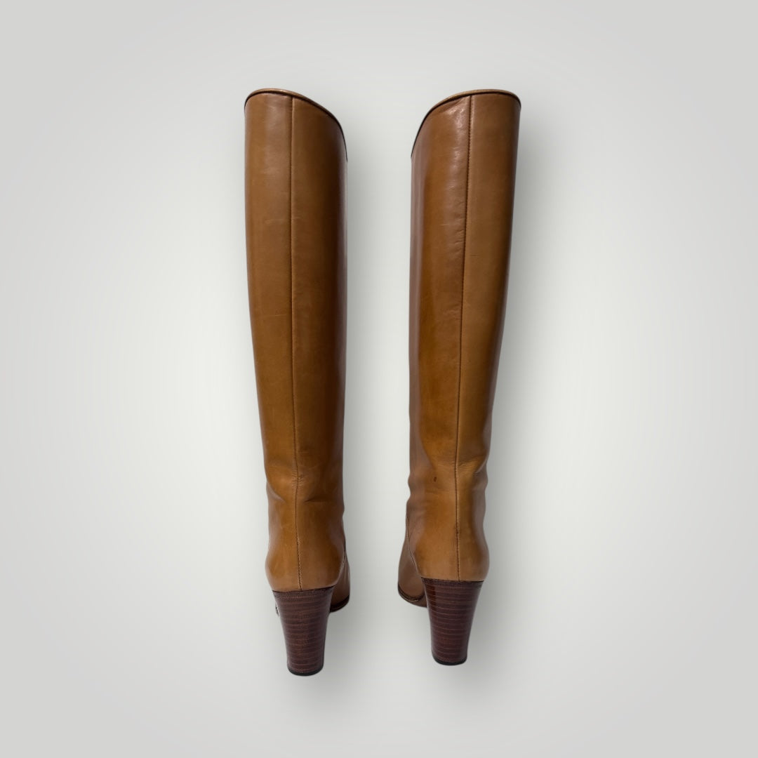 Vintage CELINE Leather Knee High Boots – Late 1970s / Early 1980s