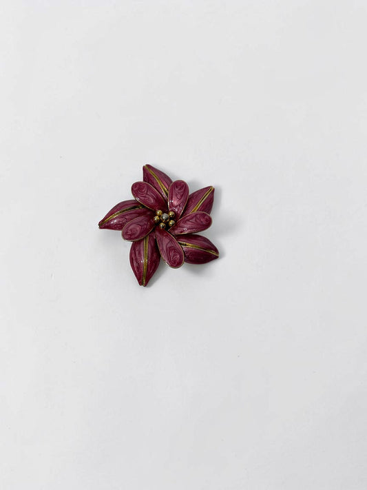 Vintage Enamel Floral Brooch |70s