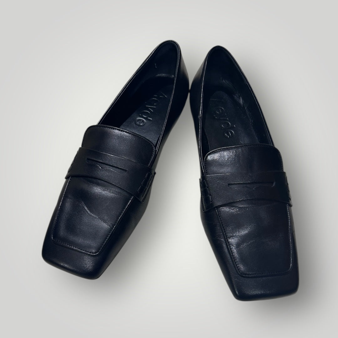 Aeyde Black Leather Loafers
