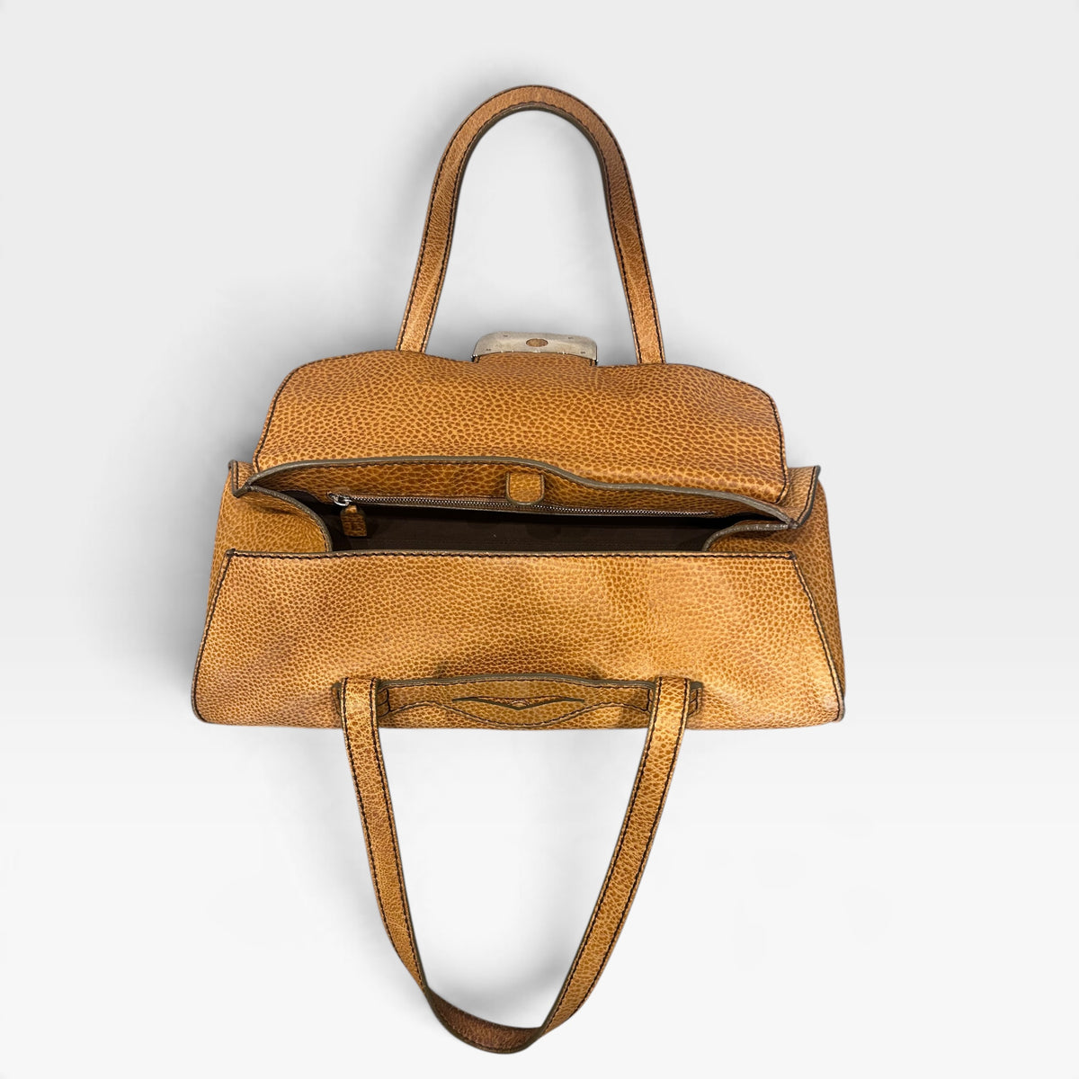 Vintage Tod’s Tan Leather Shoulder Bag | Early 2000s